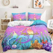 1 Beautiful Rainbow Mermaid Bedding Set