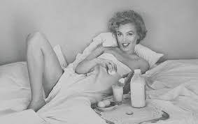 Marilyn Monroe Having Breakfast In Bed