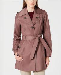 London Fog Petite Belted Hooded Trench