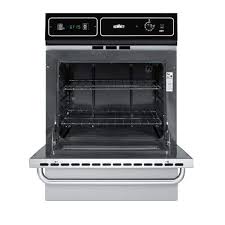 single gas wall oven in stainless steel