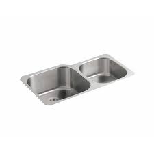 Maybe you would like to learn more about one of these? Kohler Undertone Undermount 35 125 In X 20 12 In Stainless Steel Double Offset Bowl Kitchen Sink In The Kitchen Sinks Department At Lowes Com