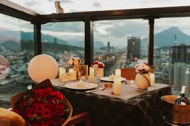 cena romántica privada en terraza