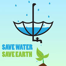 water day save earthwater flat vecto