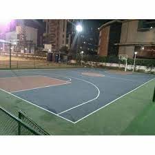synthetic outdoor basketball court