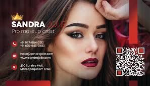 pro makeup artist business card