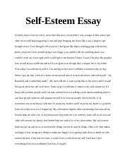 self esteem essay docx self esteem