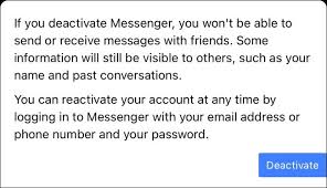 Check spelling or type a new query. How To Deactivate Facebook Messenger
