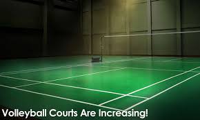 volleyball courts are increasing