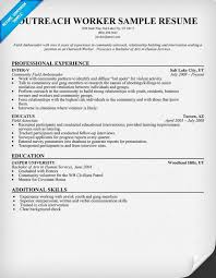 Outreach Worker Resume Sample Resumecompanion Com Resume