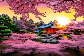 Beautiful Japanese Garden Scenery