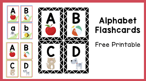 alphabet flashcards free printable