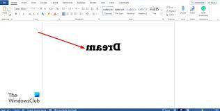 how to reverse or mirror text in word