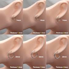 Multiple Sizes 925 Sterling Silver Simple Ear Bone Hoop Earrings Bold Normal Thin Hoop Earrings Mini Round Circle Earrings Hoops