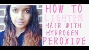 to lighten hair with hydrogen peroxide
