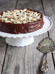 Roasted Almond Chocolate Cake Recipe gambar png