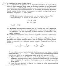 Equation For De Broglie S Matter Waves
