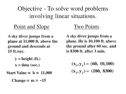 To Solve Word Problems Involving Linear