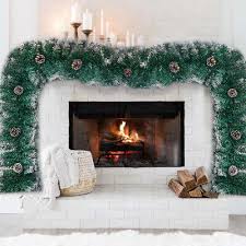 Solid Door Wreath Xmas Fireplace Decor