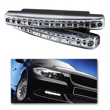 Growabout Car 8 Led Daytime Running Lights White Set Of 2 Universal For Cars
