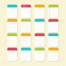 Collection Of Various Note Papers Sheets Of Paper Template
