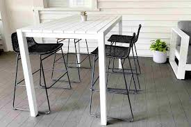 White Outdoor Bar Table