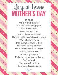 20 stay at home mother s day ideas
