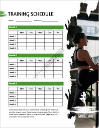 professional fitness schedule templates
