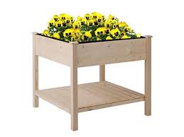 Outsunny Wood Raised Garden Bed With