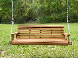 5ft Cedar Porch Swing Solid Wood Patio