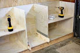 The assembly goes quickly with easy joinery and the whole base and drawers can be made from just 2 sheets of 3/4 plywood and… How To Build Diy Garage Cabinets And Drawers Thediyplan