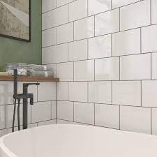 plain white ceramic wall tile 250 x