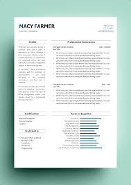 compact resume template and cover