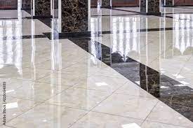 clean shiny marble floor in commercial