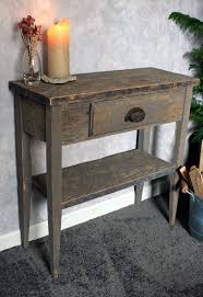 Small Entry Table Gray Wood Sofa Table