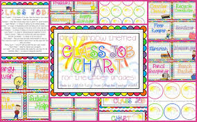 What The Teacher Wants New Rainbow Theme Class Job Chart
