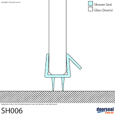 sh006 shower screen seal 10mm glass