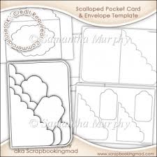 Scalloped Pocket Card Envelope Template Commercial Use 3 50 Instant Card Making Downloads