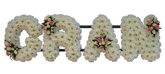 funeral flowers gran name tribute