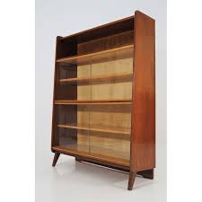 vintage bookcase with glass doors from