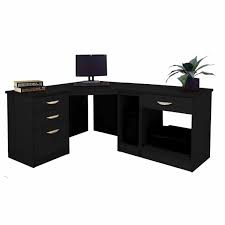 You always feel you need that little bit extra desk space and this black corner desk with hutch does just the job! R White Home Office Wide Corner Desk Set Black Havana