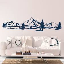 Wall Sticker Mountains And Pines
