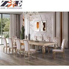 And speaking of seats, we have a wide selection of dining armchairs and side chairs, with either upholstered or wood seats, along with upholstered host. Latest Classic Mdf And Solid Wood Dining Table Set With Eight Chairs China Dining Table Set Dining Room Furniture Made In China Com