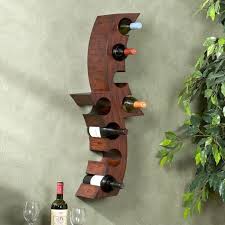 Wall Mounted Curved Wine Storage Rack