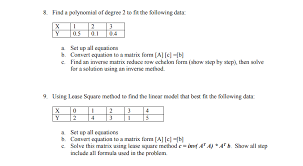Solved 8 Find A Polynomial Of Degree 2