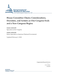 house committee chairs considerations