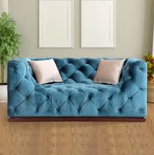 lyster 2 seater fabric sofa indigo
