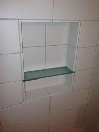 Tile With Glass Shelf Shower Recess