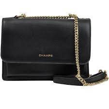 chs gala collection black leather clutch shoulder tote bag