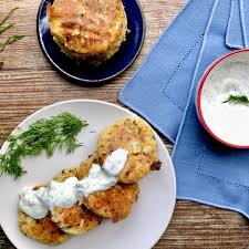 garlicky mashed potato cakes with