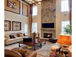 high ceiling living room